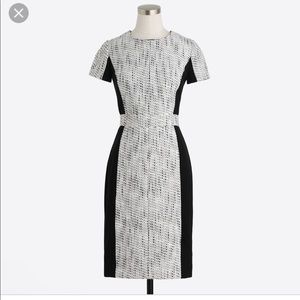 J Crew Factory Colorblock Tweed Dress